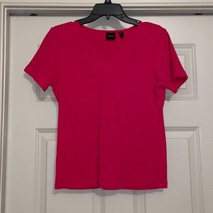 Hot Pink V-Neck Tee